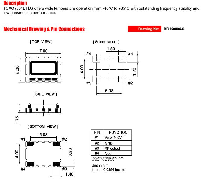 TCXO7501BTLG-100MHz 2